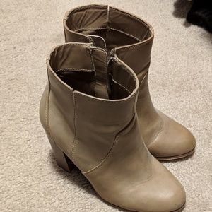 Light Tan/Beige Ankle Booties